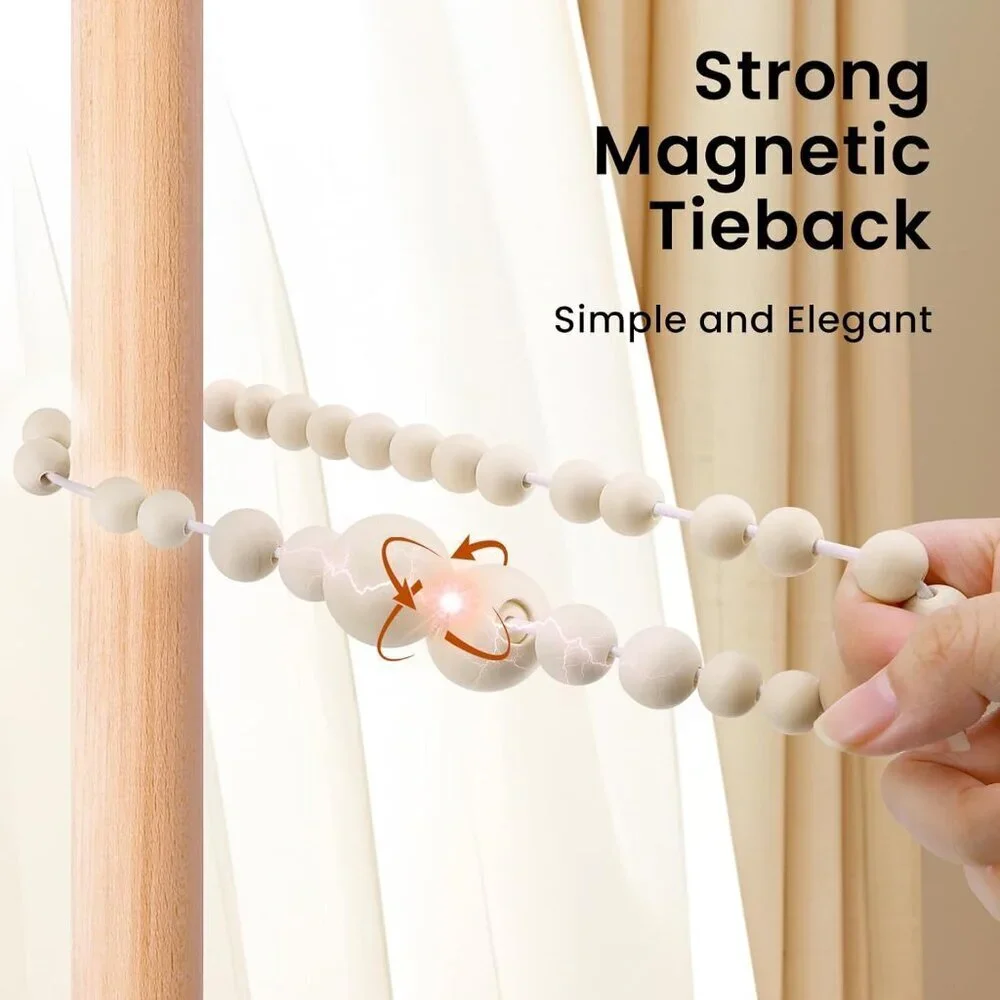 Magnetic Curtain Tiebacks Curtain Holdbacks for Curtains 2 Pack Nursery Decor